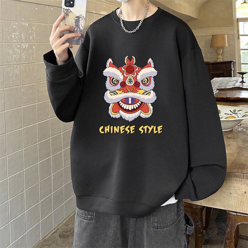 控38简约帅气百搭长袖t恤男大码卫衣T4185-P25加绒款-P35,男装卫衣,电商A040