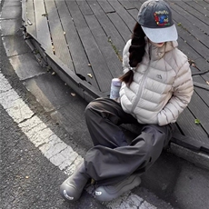 轻薄款排骨羽绒棉服女短款秋冬季小个子短款连帽时尚棉衣外套，男装棉衣，星座601-1