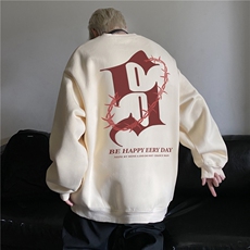 抖音品质秋季新款百搭卫衣美式印花宽松上衣JK23541特批25控48，男装卫衣，星座605(原A050)