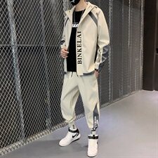 工装外套男装休闲运动套装男士夹克韩版潮流衣服D03/90，男装套装，电商B226-2（原B217-2）