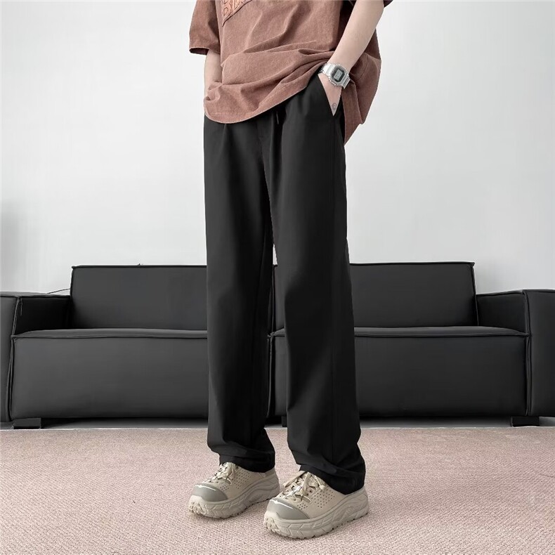 男新款青少年时尚休闲垂感西裤男裤子直筒裤K2821P33,男装休闲裤,星座1116-2