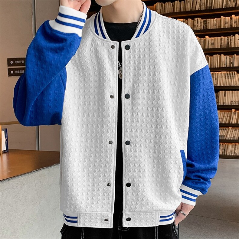 夹克外套男士ins潮情侣款美式棒球服男春秋款6310P83,男装夹克,星座410-2