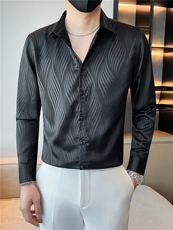 秋冬季男士新款社会小伙店主风长袖衬衫301A-1/CS609/P55，男装衬衫，星座301A-1
