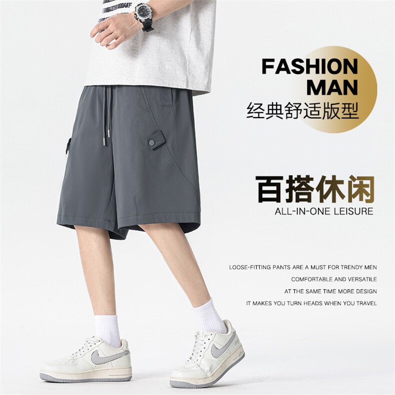 现货 夏季工装短裤男ins潮牌休闲百搭潮流痞帅五分裤D02513-P43图片