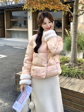 2025年冬季短款新中式短款羽绒服50白鸭绒RF2C290-7802#-P325-K42，女装羽绒服，蝶眷