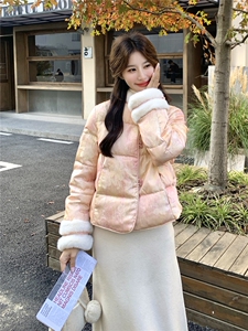 2025年冬季短款新中式短款羽绒服50白鸭绒RF2C290-7802#-P325-K42图片