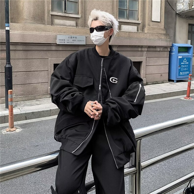 设计美式高街小众外套宽松折叠夹克上衣潮JK8529-P60,男装夹克,星座1109-3