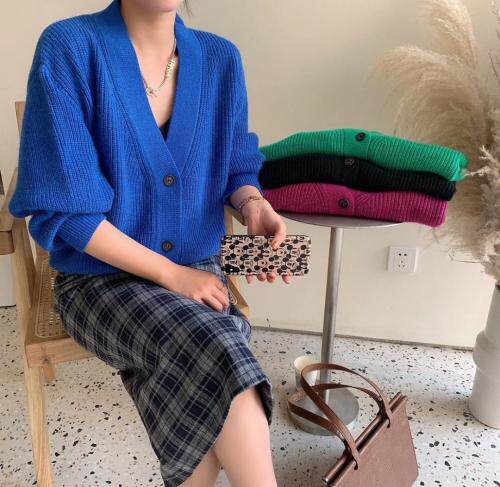 兔毛开衫毛衣，女装针织衫/毛衣，moiiy