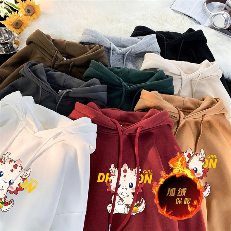 龙年卫衣冬季美式加绒加厚卫衣外套DL1725常规特P35加绒特40,男装卫衣,电商A486