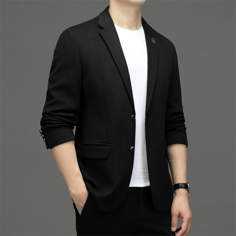 M23086-69钱塘2020-2中年男士西装外套商务休闲长袖纯色外衣P255,男装西服,钱塘207-2