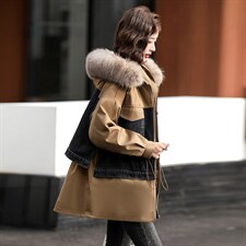 派克服女中长款冬装2024年新款今年流行加厚加绒棉袄外套冬季，女装派克服，一安秀