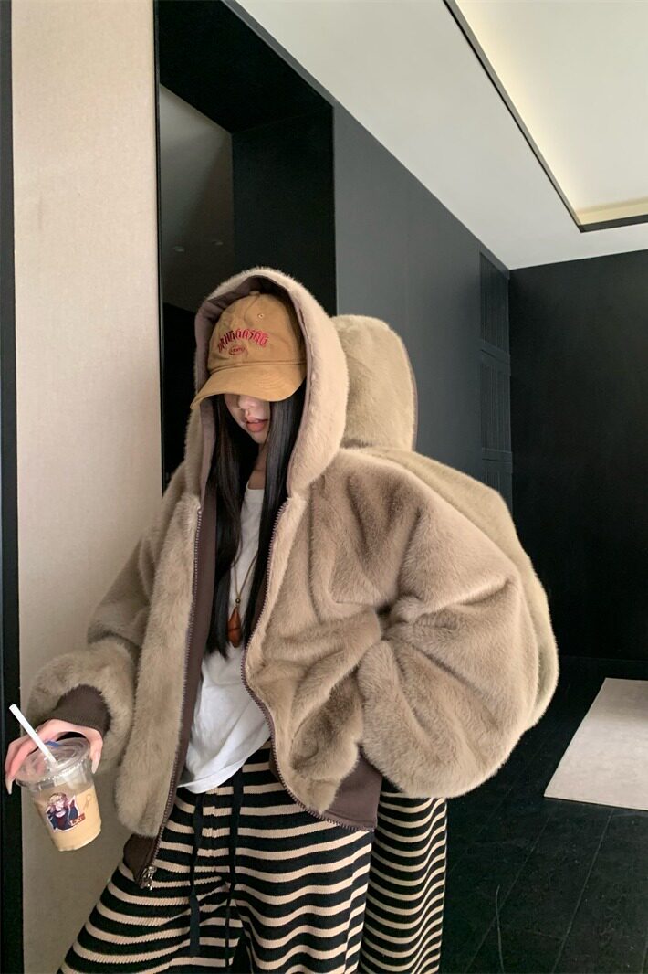冬季新款休闲宽松羊羔毛双面穿棉服女外套保暖棉衣LM60411-P110,男装棉衣,星座1008