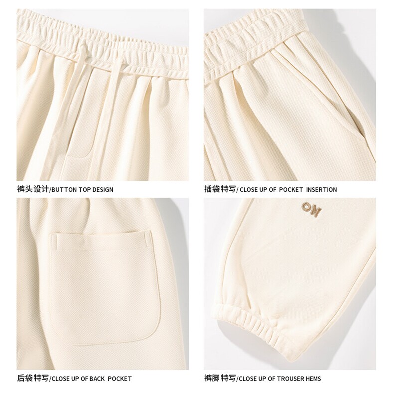 2024冬季新款白底大码加绒菠萝格刺绣卫裤M-5XHK23865-特P35,男装休闲裤,电商A022