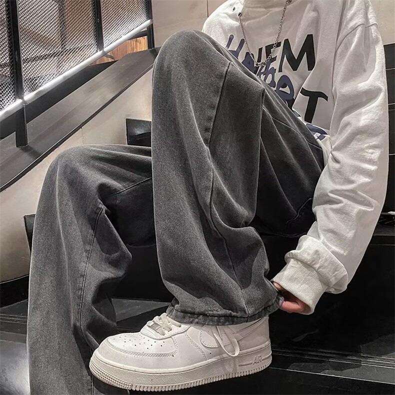 牛仔裤男春季潮大码休闲裤子高街XK8011P43,男装牛仔裤,星座1116-2