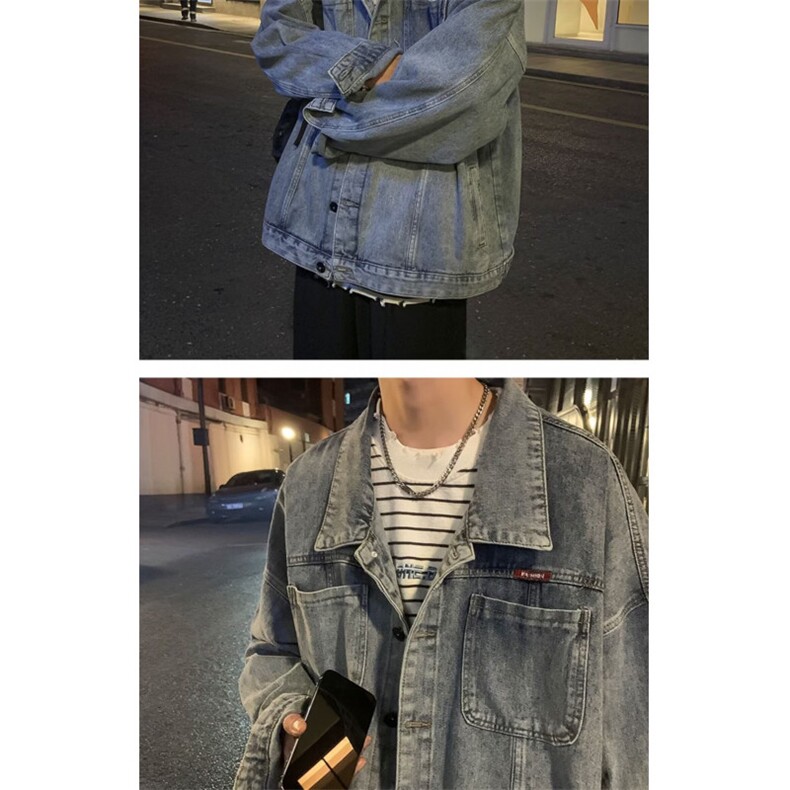 1506-1/JY80031/P45百搭宽松时尚夹克男女款情侣夹克上衣牛仔外套,男装工装外套,星座1506-1