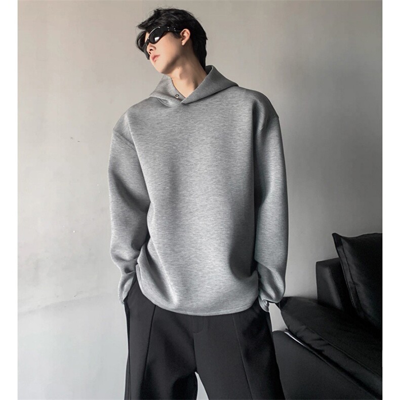 抖音得物品质26春装美式高街重磅纯色一粒扣连帽卫衣外套W85,女装短外套,电商A486