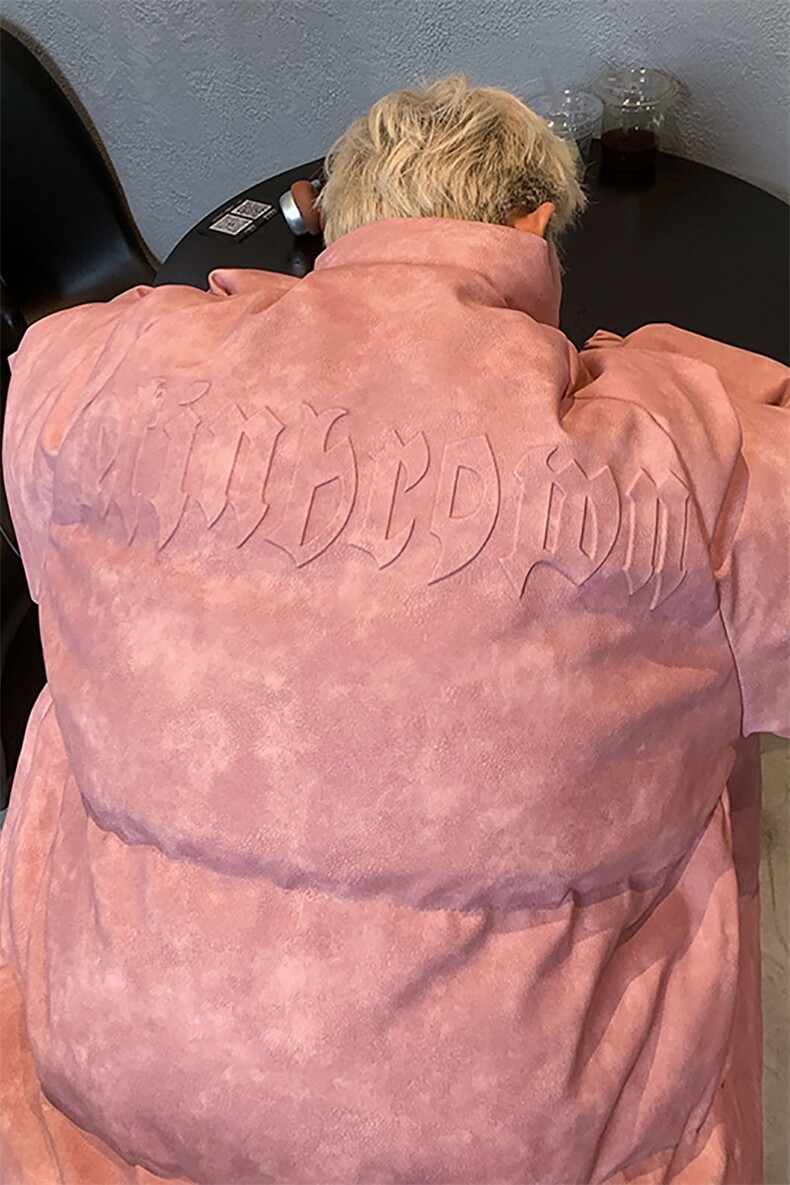 港风PU皮复古做旧设计钢印棉衣男MY77096P130控198抖控228,男装棉衣,星座226-1
