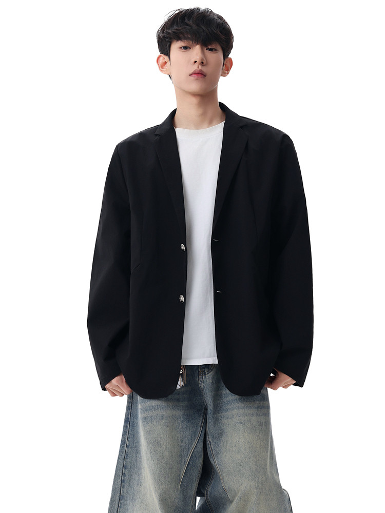 2026春季新款黑色休闲西装外套男宽松日系百搭XZ309JK8629P85,男装西服套装,星座309（原A406）