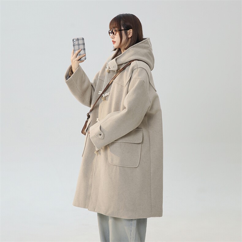 N906P158高端毛呢外套秋冬高级感学院风复古时尚氛围感长款大衣，男装毛呢大衣，电商A170