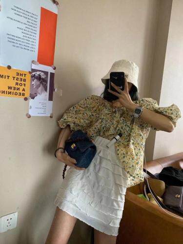 木耳边蛋糕半裙，女装半身裙，last name