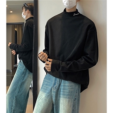 冬季德绒打底衫半高领加厚秋季绣花内搭长袖T恤卫衣男女S356-P25，男装T恤，电商A233-1