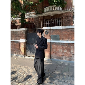现货~廓形垫肩收腰西服男女休闲西装夹克外套X890-特P95图片
