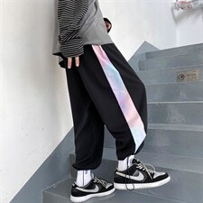 2021秋季新款宽松薄款休闲裤长裤直筒港风大码男7740-P40,男装休闲裤,电商A059