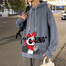 WY2218-P35纯棉连帽卫衣男大码运动帽衫宽松薄外套男，男装卫衣，电商A040