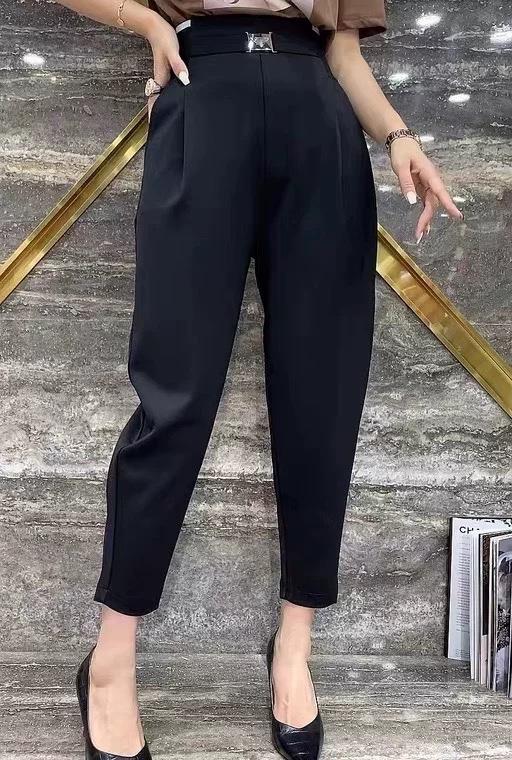 2022新款松紧腰休闲萝卜裤,女装其它,L·H·X