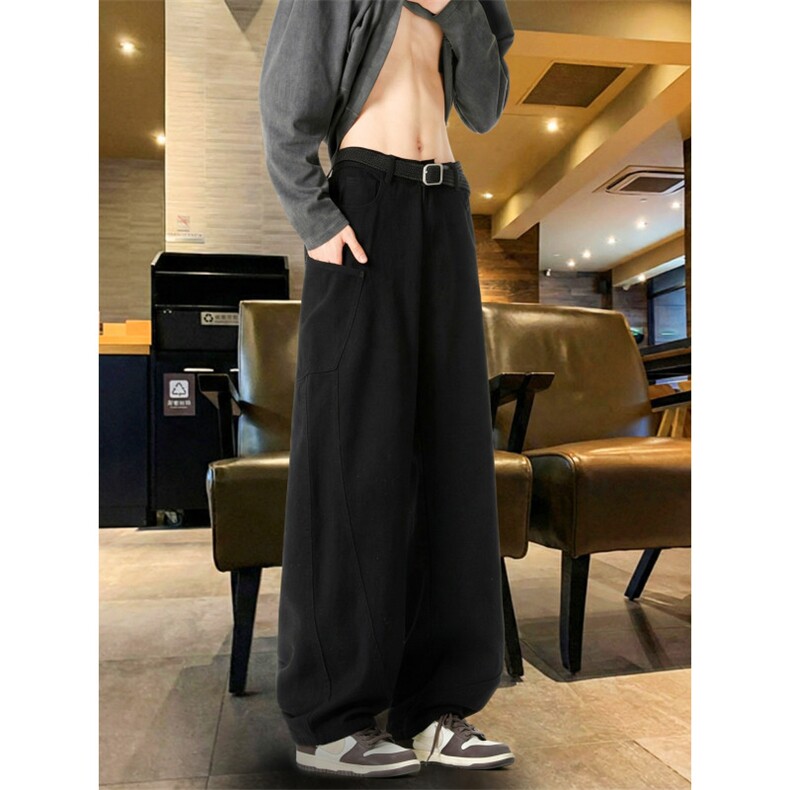 TP36微弯刀牛仔裤男款夏季美式潮牌修身弯刀直筒宽松阔腿裤子，男装牛仔裤，星座302A-2