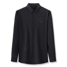 春秋季长袖纯色商务衬衫男休闲潮流百搭中青年男衬衣XY2230-P68，男装衬衫，星座1105-3