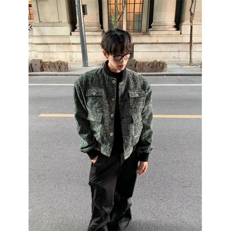 外套男款春秋痞帅高级感男装多口袋廓形短款W9358-P110,女装短外套,星座1109-4