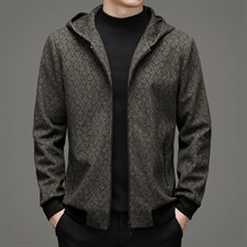 常规款呢子外套男21秋冬季新款连帽夹克外套休闲呢子ZG2511-P200,男装夹克,电商B212（原钱塘6029）