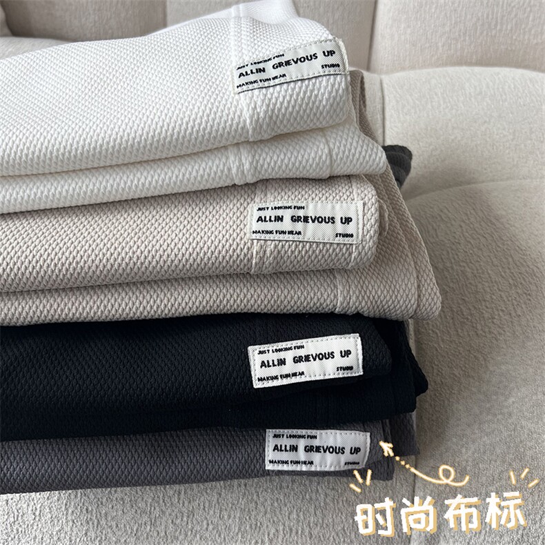 港风华夫格束脚卫裤男款秋季潮牌百搭复古宽松休闲裤-K920特批32,男装休闲裤,星座718-1