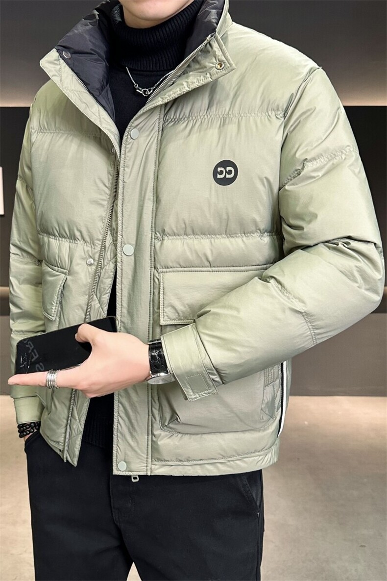 2025新款羽绒服男士冬季加厚外套短款立领帅气上衣,男装羽绒服,电商B240