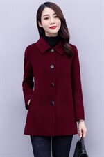 秋冬装新款时尚气质羊毛中长款双面呢大衣外套,女装双面呢大衣,媚琳依坊