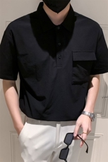 卡其2023夏装社会小伙男士纯色短袖衬衫男衬衣潮C3303-P58控价78，男装衬衫，电商A108