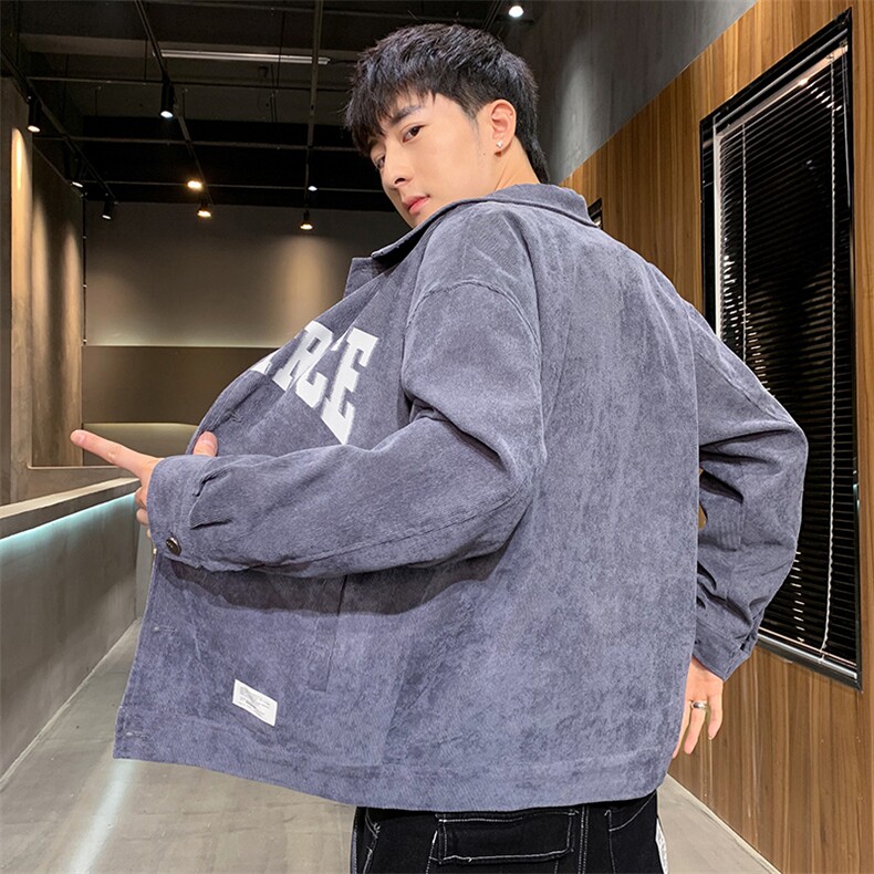 现货春秋季百搭休闲宽松灯芯绒夹克男士JK155-P60,男装夹克,星座1204
