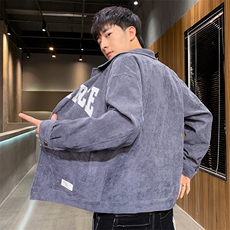 现货春秋季百搭休闲宽松灯芯绒夹克男士JK155-P60，男装夹克，星座1204