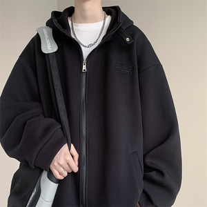 现货D232-WT116-P88控108 自制款高克重刺绣加绒加厚外套班服图片