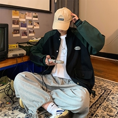 Wt42-P45美式拼色学院风棒球服夹克外套，男装夹克，星座1501-1