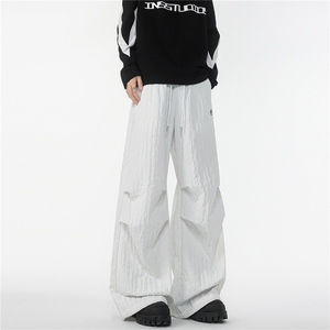 8XL-M新款速干肌理感直筒工装裤男宽松早秋休闲裤阔腿裤K9172P68