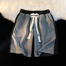 新款休闲裤时尚潮牌青春流行宽松型运动裤夏季慵懒男五分裤潮文艺，男装休闲裤，四季星座218-1