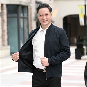 B-N9961男士2023年秋季新款长袖中老年休闲拉链夹克棒球领潮流P63图片