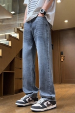 牛仔裤男士2026夏季新款直筒高街宽松潮流休闲长裤子Z2519-P50，男装牛仔裤，星座509