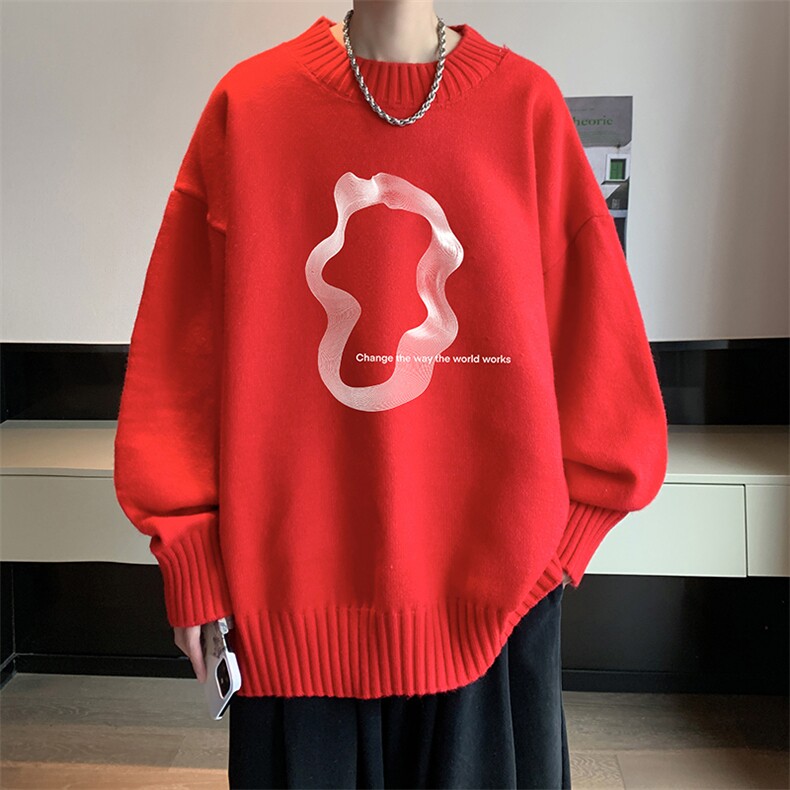半高领毛衣男大码胖子针织衫毛线衣 M18390-P45 加绒款-P65图片