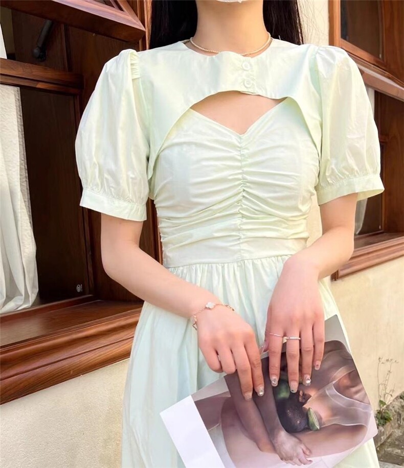 现货新款两件套连衣裙，女装连衣裙，MI MI(1F)