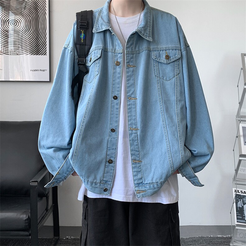 牛仔夹克男大码牛仔外套男茄克NJ77404-P60,男装夹克,电商A040
