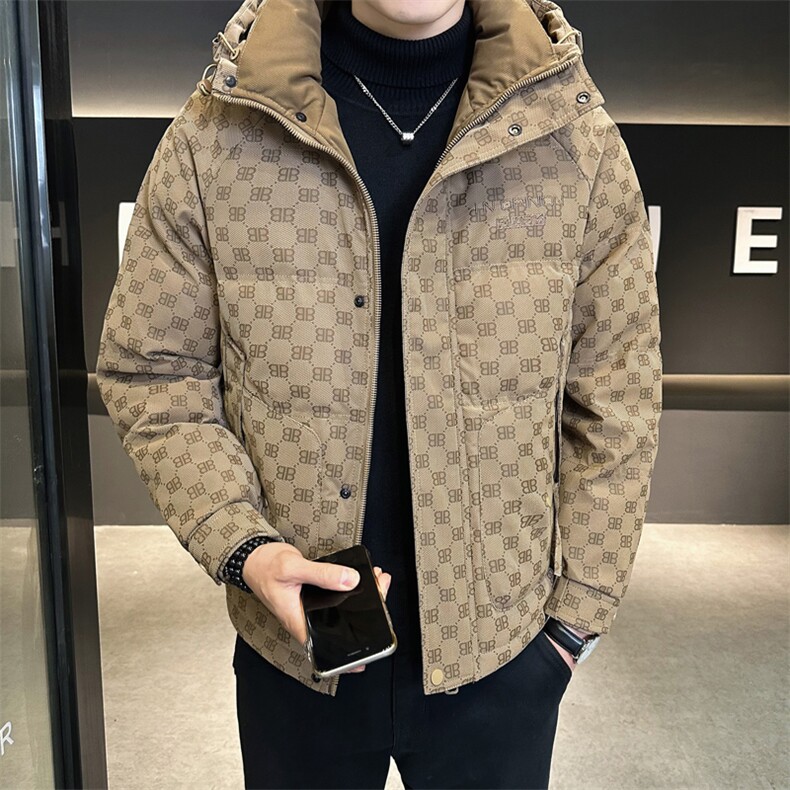 男休闲连帽羽绒服花纹面料面包服A329-TL8566-P205,男装羽绒服,电商A329
