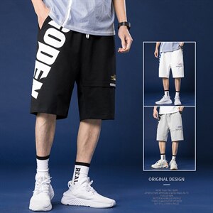 夏季新款男士日系休闲短裤字母印花宽松短裤CYKZ9261-P35图片